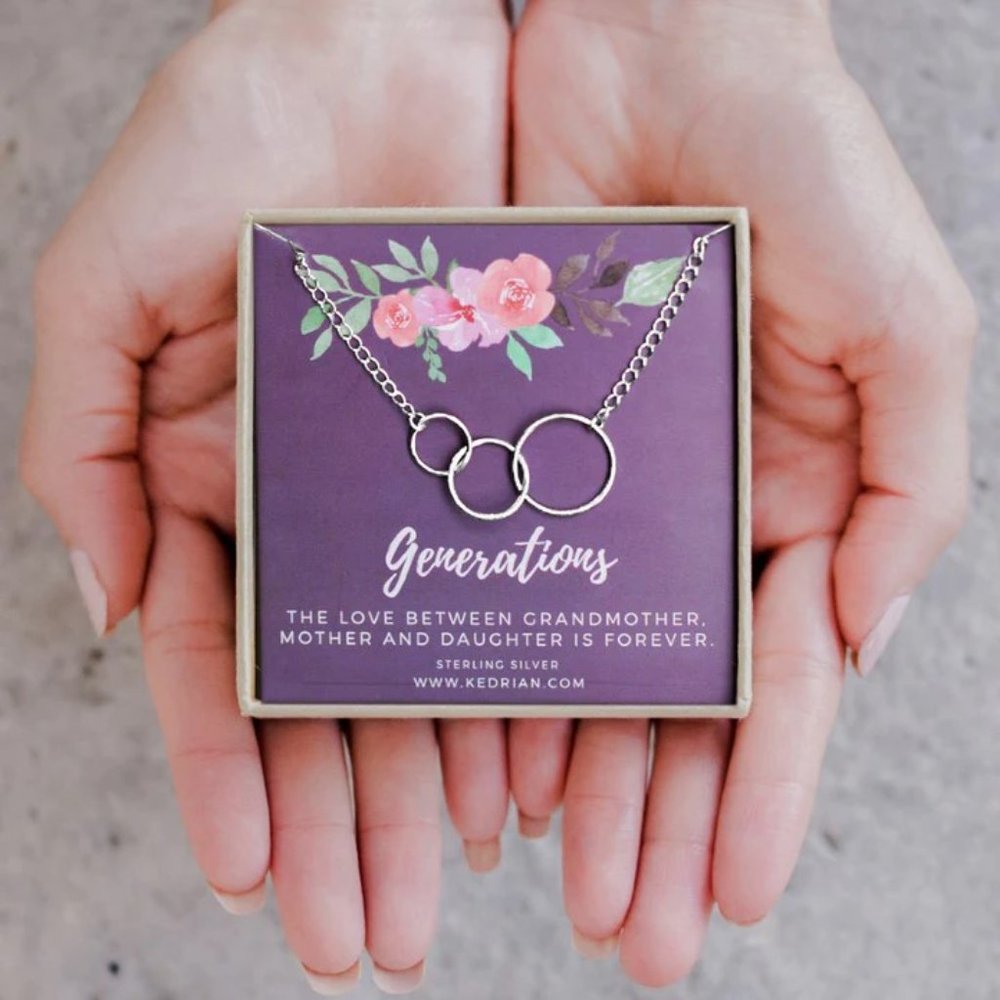 Kedrian Generations Sterling Silver Necklace Grandmother Mother Daughter NEW